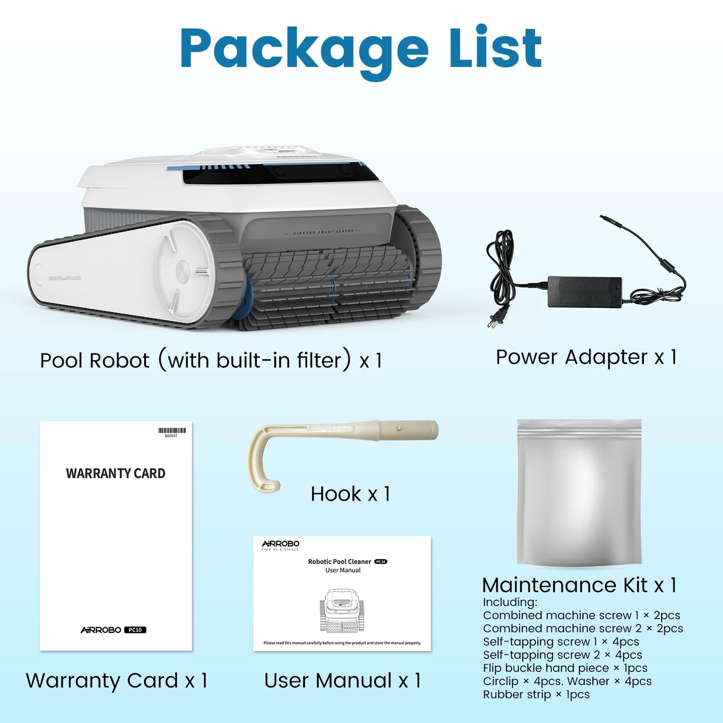 AIRROBO Poolroboter, Poolsauger Akku Kabelloser, Poolroboter Boden und Wand, Wasserlinie, Intelligenten Navigation, 120 Minuten Laufzeit, Wandklettern, Poolreiniger für Pools bis zu 170㎡, PC10
