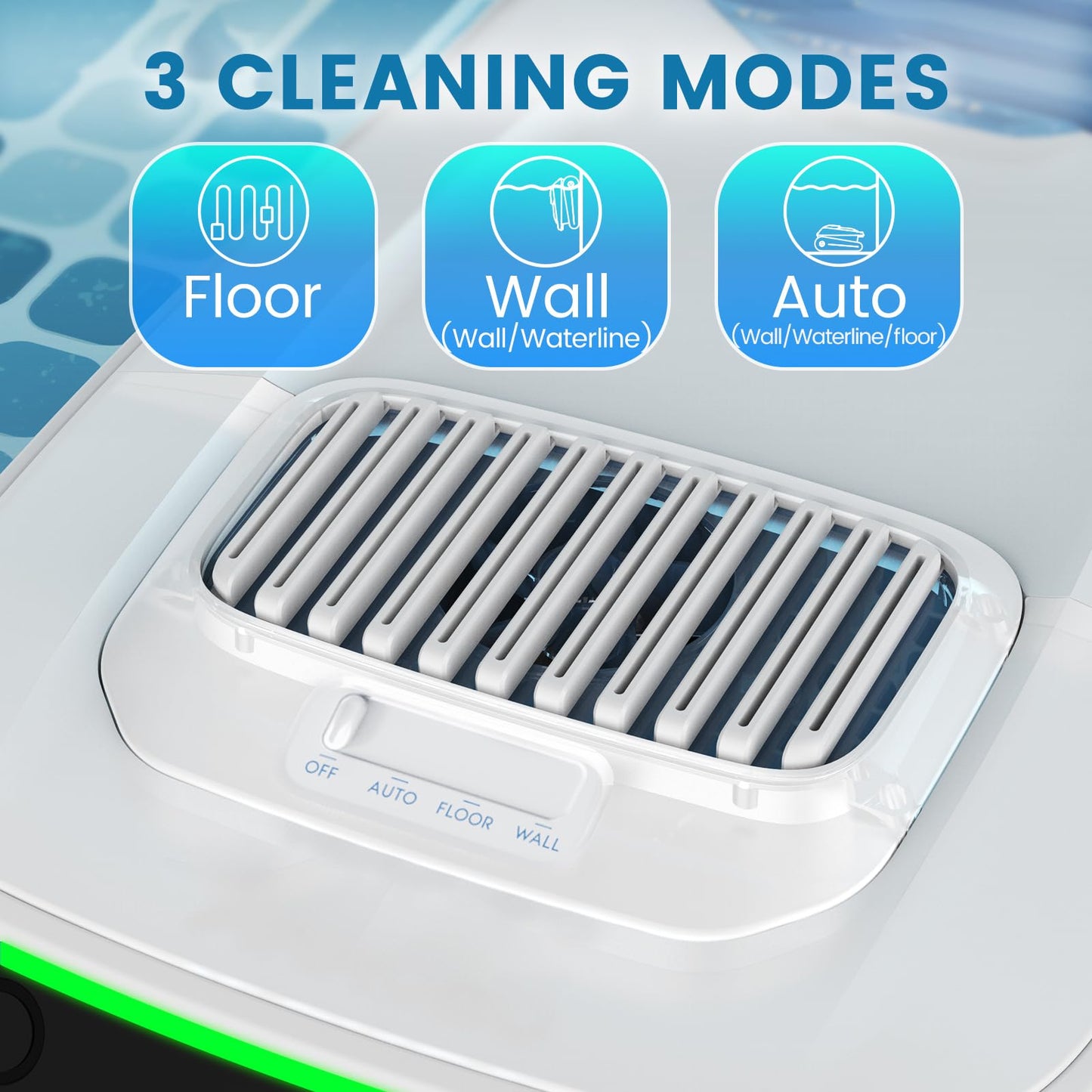 AIRROBO Poolroboter, Poolsauger Akku Kabelloser, Poolroboter Boden und Wand, Wasserlinie, Intelligenten Navigation, 120 Minuten Laufzeit, Wandklettern, Poolreiniger für Pools bis zu 170㎡, PC10