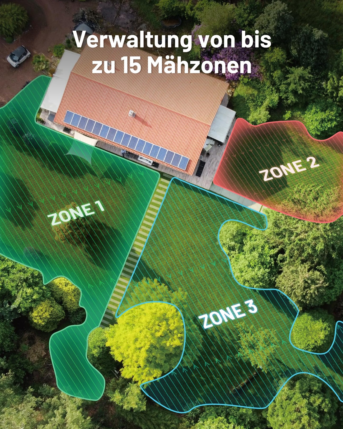 MAMMOTION LUBA Mini AWD 1500 Mähroboter ohne Begrezungskabel, NetRTK+Vision, Keine RTK-Antenne erforderlich, Auto-Kartierung, Empf. 1500m², Max. 1800m², mit 4G-Modul, 80% Steigung