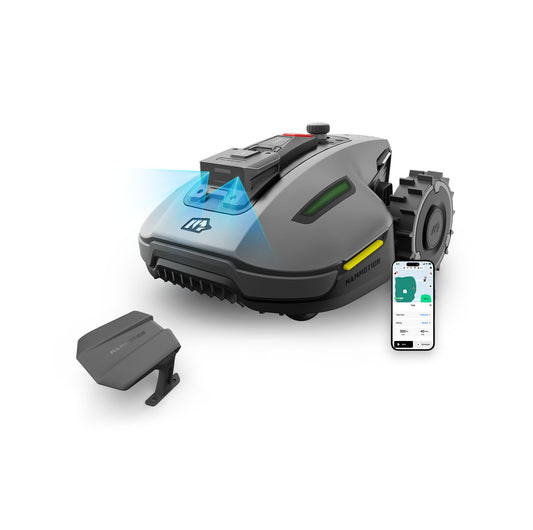 MAMMOTION YUKA Mini 700 Mähroboter ohne Begrenzungskabel, NetRTK+Vision, Keine RTK-Antenne erforderlich, Auto-Kartierung, Empf. 700m², Max. 1100m², mit 4G-Modul, 50% Steigung