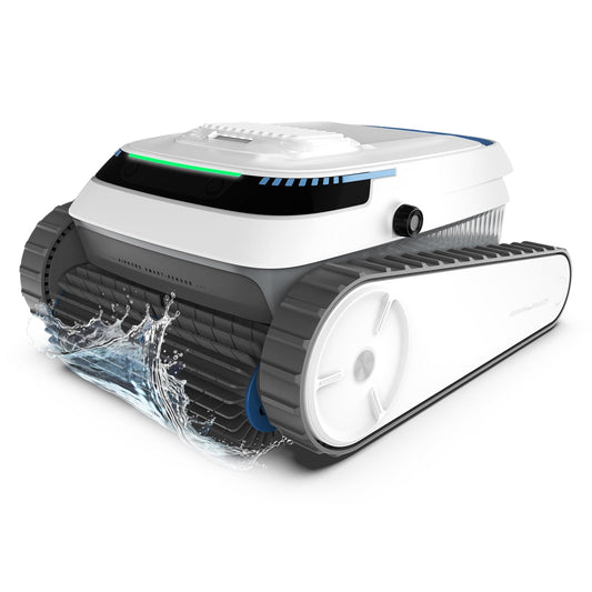 AIRROBO Poolroboter, Poolsauger Akku Kabelloser, Poolroboter Boden und Wand, Wasserlinie, Intelligenten Navigation, 120 Minuten Laufzeit, Wandklettern, Poolreiniger für Pools bis zu 170㎡, PC10