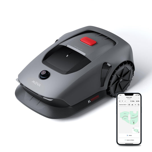 MOVA 600, Rasenmäher Roboter 3D-LiDAR kabellose Einrichtung & genaue Kartierung bis 600 m², Smarte Hindernisvermeidung, App-Steuerung, U-förmiges Schneiden, Leiser Betrieb, Sicherheitswarnungen