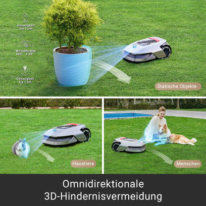 DREAME Intelligent Mähroboter Mower A1, Rasenmäher Roboter, App-Steuerung, OmniSense-Technologie, Intuitives Bereichsmanagement, Intelligente Hindernisvermeidung