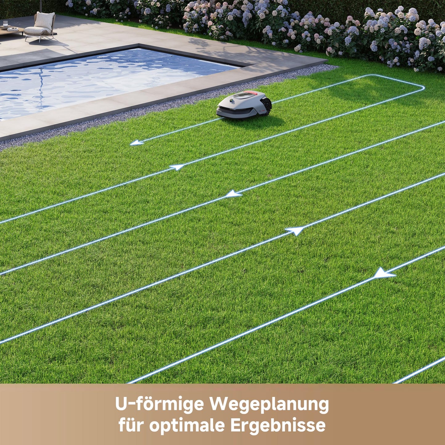 DREAME Intelligenter Mähroboter A1 Pro, Drahtloser Umfang Mähroboter, 2000m², App-Steuerung, OmniSense™ Technologie, Intuitive Zonenverwaltung, Intelligente Hindernisvermeidung, Offroad-Reifen